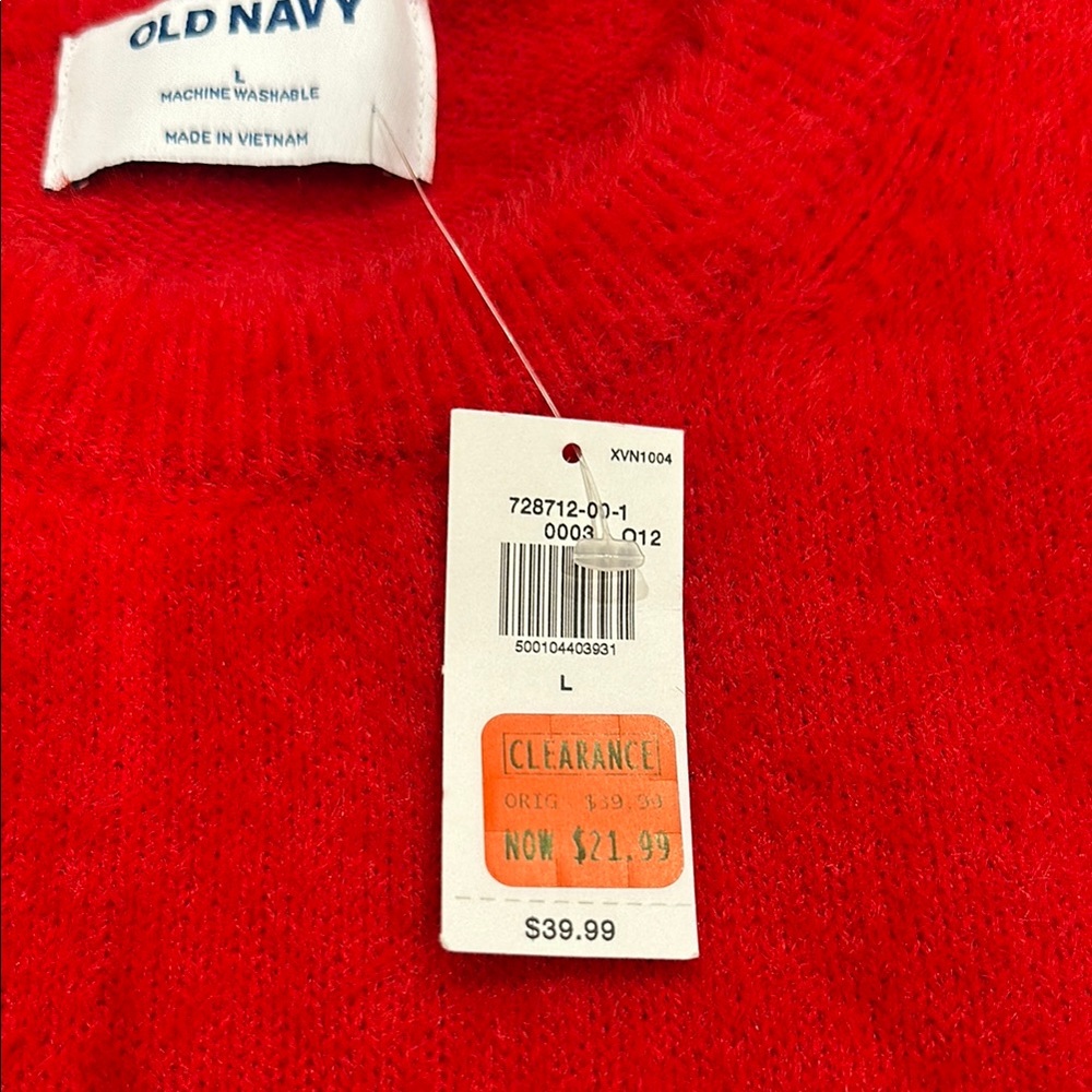 Red Women's Sweater - Picture 4 of 7